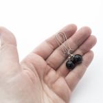 Kolczyki kamień onyks 12mm, stal chirurgiczna, długie bigle - Kolczyki kamień onyks 12mm, stal chirurgiczna, długie bigle