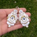 Kolczyki Złoto & Biel - 