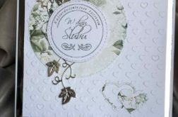 Kartka ślubna z kopertą w pudełku