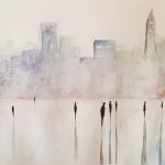 Miasto-akwarela formatu A4 - 