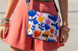 Kopertówka welurowa handmade – unikatowa torebka z regulowanym paskiem