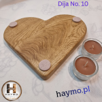 Świecznik drewniany dąb serce wirujące słoje, Dija No. 10 - 