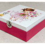 Pudełko decoupage, ~Dziewczynka z kwiatami~ - null