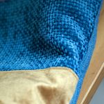 Turkusowo-miodowa boho bag z weluru - 