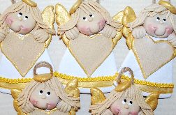 Złote serca - anioły - chrzest, komunia święta,