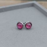 Kolczyki wkrętki Różowa Abstrakcja - 2