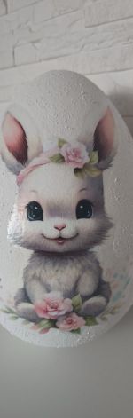 Jajko styropianowe 30cm otwierane białe