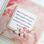 Kartka ŚLUBNA beżowo-różowa #1 - Kartka ślubna beżowo-różowa