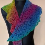 Asymetryczny cieniowany szalik Dragon - cieniowana chusta