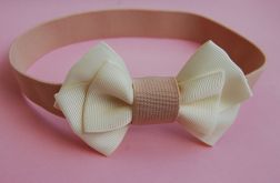 Opaska niemowlęca "Złamana biel z beżem"