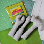 Zestaw Małego Majsterkowicza - szary w kropki - Idealny zestaw zabawek dla maluszka - na prezent na chrzest lub roczek