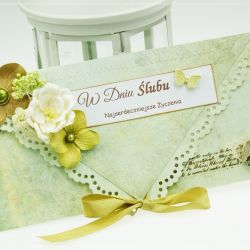 Kopertówka z okazji ślubu-retro