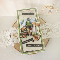 Męska kartka urodzinowa "Mountain Hiking 2"