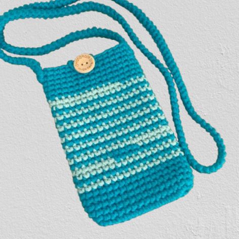 Mała torebka na ramię, etui na telefon niebieska.