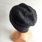 Czapka ręcznie robiona na drutach, kaszmir melanż. - kaszmirowa czapka