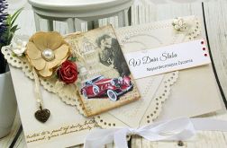 Kartka z okazji ślubu-miłość w klimacie retro