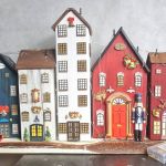 Świąteczne, drewniane domki - LED 6 - 