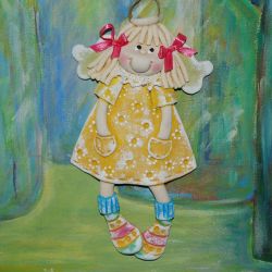 fajny dzień dzisiaj - aniołek z masy solnej, prezent, dekoracja