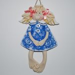 To coś powiem - aniołek z masy solnej, prezent, dekoracja - 