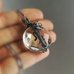 Srebrny wisiorek z kryształem górskim Srebro - wisiorek zdjęcie 2