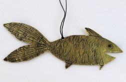 .Złota rybka - mosiężna ozdoba