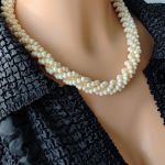 Naszyjnik Perłowy Sznur Koralikowy - 