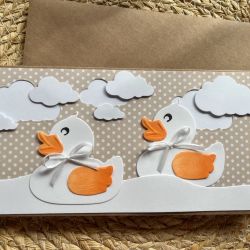 013,Kartka na narodziny/roczek z kaczuszkami