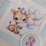 Kartka urodzinowa roczek Żyrafka - Kartka urodzinowa roczek Żyrafka