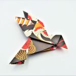Magnes na lodówkę origami ptaszek żurawie - 2
