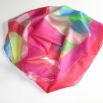 Kolorowa jedwabna chusta malowana - Kolorowa jedwabna chusta malowana