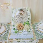 Exploding box komunijny kartka "WhiteRoses2" - 