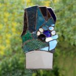 Błękitna laguna + mini wazonik - wiszący dekor z wazonikiem