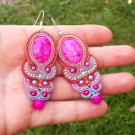 kolczyki z Howlitem różowym - 