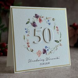 Kartka urodzinowa z kopertą prezentową BH70