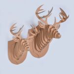 GŁOWA jelenia TROFEUM ozdoba 3D poroże XL - 