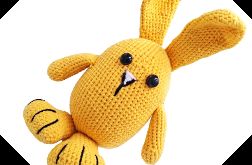 Maskotka Królik Ręcznie Robiona na Szydełku 23 cm Handmade Prezent