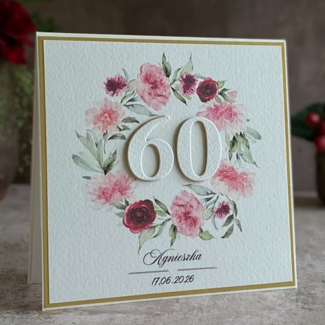 Kartka na 60 urodziny z personalizacją, BH 21