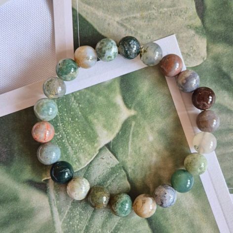 Bransoletka na gumce - Agat - 8mm