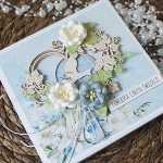 Pamiątka Chrztu Świętego z sercem v.4 - serce niebieskie1a