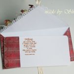 Kopertówka z okazji ślubu-  'bordowa rapsodia' - 