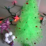 Zielona choinka - ozdoba świąteczna - Cekiny
