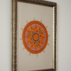 obrazek w ramce mandala ORANGE