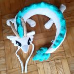 Smok Haku maskotka handmade studio Ghibli - Widok z góry