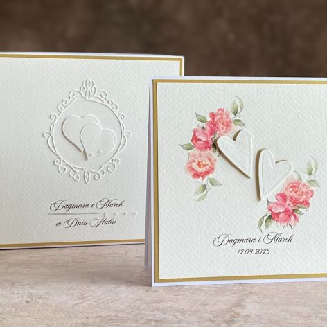 Kartka ślubna z pudełkiem i kopertą WA26B