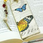 drewniana zakładka do książki- motyle - 