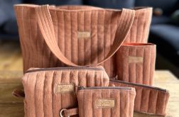 Zestaw prezentowy z lnu - jasny brąz / rudy Zestaw prezentowy z lnu - jasny brąz / rudy