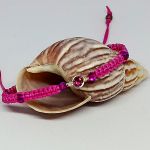 Bransoletka BOHO makrama mocny róż - 