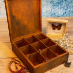 Kufer na biżuterię, z przegródkami, prezent dla niej - 