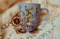 Polne kwiatki ręcznie malowany kubek 300 ml.