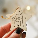 Zawieszki na choinkę chwosty kotek 4 szt. - 